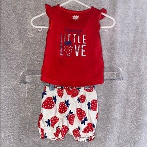 Baby strawberry set 0-3MO